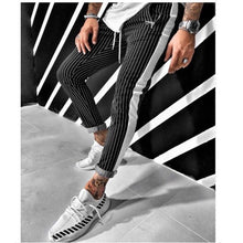 Load image into Gallery viewer, Hot sale Workout Jogging Pants Men Striped Sport Sweatpants short  casual long pants Men Fitness Joggers Bodybuilding Trousers