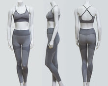 Load image into Gallery viewer, Women Tracksuit Cropped Tank Top High Waist Legging Pants 2 Pieces Set Workout Fashion Female Sexy Seamless Fitness Match Suit