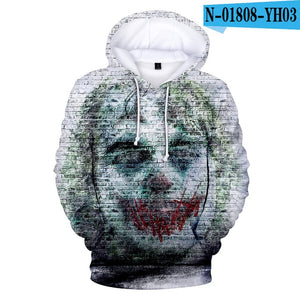 2019 haha joker 3D Print Sweatshirt Hoodies Men and women Hip Hop Funny Autumn Streetwear Hoodies Sweatshirt For Couples Clothes