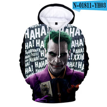 Load image into Gallery viewer, 2019 haha joker 3D Print Sweatshirt Hoodies Men and women Hip Hop Funny Autumn Streetwear Hoodies Sweatshirt For Couples Clothes