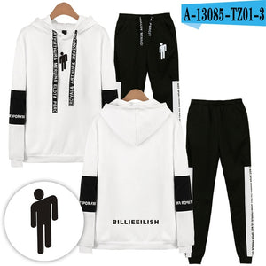 Billieeilish billie eilish 2 Piece Set Women Hip Hop Hoodies Sweatshirts Women/men Fashion Cool Hooded Casual Sport Suit