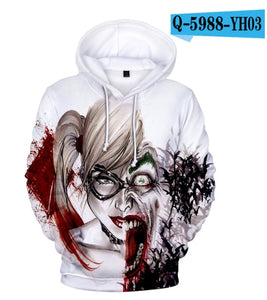 2019 haha joker 3D Print Sweatshirt Hoodies Men and women Hip Hop Funny Autumn Streetwear Hoodies Sweatshirt For Couples Clothes