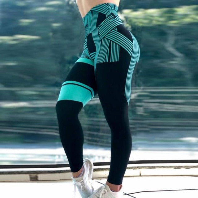 2019 New Top Quality Female Sporting Irenweave Leggings Weaving Printed Tie Women Pants Fitness Workout Scrunch Booty Leggings