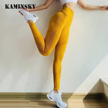 Load image into Gallery viewer, Kaminsky High Waist Pants Women Gym Leggings Pink Vital Seamless Leggings Sport Fitness Jogging Female Sexy Booty Leggins Mujer