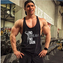 Load image into Gallery viewer, 2019 New Brand arrival Men Gym Muscle Bodybuilding Sleeveless Shirt Hot Sale Tank Top Singlet Fitness Sport Print Vest Black
