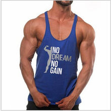 Load image into Gallery viewer, 2019 New Brand arrival Men Gym Muscle Bodybuilding Sleeveless Shirt Hot Sale Tank Top Singlet Fitness Sport Print Vest Black