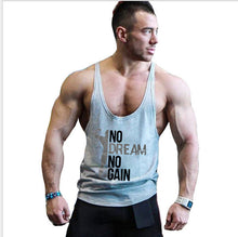 Load image into Gallery viewer, 2019 New Brand arrival Men Gym Muscle Bodybuilding Sleeveless Shirt Hot Sale Tank Top Singlet Fitness Sport Print Vest Black
