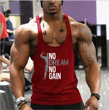 Load image into Gallery viewer, 2019 New Brand arrival Men Gym Muscle Bodybuilding Sleeveless Shirt Hot Sale Tank Top Singlet Fitness Sport Print Vest Black