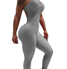 Load image into Gallery viewer, Women Sexy Pink Bodycon Jumpsuit Fitness Bandage Backless Bodysuit Chic Fashion Summer Female Stretch Workout Push Up Jumpsuit