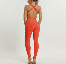 Load image into Gallery viewer, Women Sexy Pink Bodycon Jumpsuit Fitness Bandage Backless Bodysuit Chic Fashion Summer Female Stretch Workout Push Up Jumpsuit