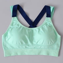 Load image into Gallery viewer, LUKITAS Women Sports Bra Top Fitness Push Up Cross Strap Sexy Yoga Bra Gym Running Padded Tank Jogging Fitness  Padded Vest Tops