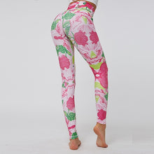 Load image into Gallery viewer, Female Plant Digital Print Fitness Yoga Leggings High Waist Hip Push Up Running Sports Yoga Leggings Sexy Outdoor Sport Leggings
