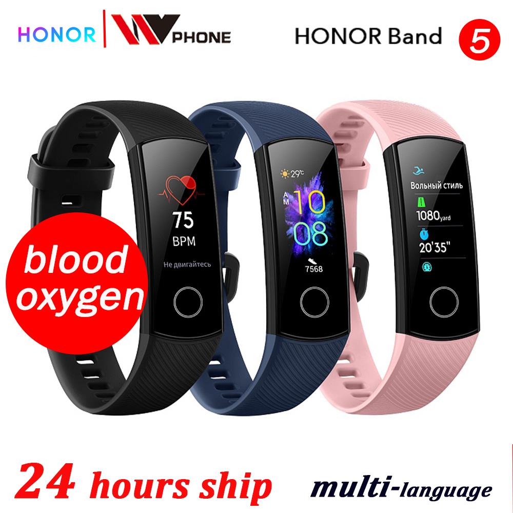 blood oxygen Honor band 5 smart band AMOLED Huawe honor smart watch heart rate fitness sleep swimming sport tracker