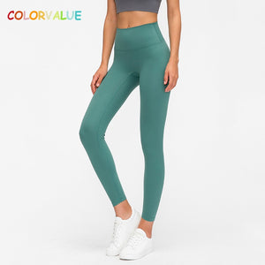 Colorvalue Classical 3.0 Version Soft Naked-feel Workout Gym Yoga Tights Women Squatproof High Waist Fitness Sport Leggings XS-L