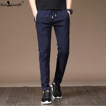 Load image into Gallery viewer, Men's Autumn Casual Sport Pants Men Elastic Nine Pants Small Feet Joggers Pants Drawstring Beam Pants Versatile Trousers Homme