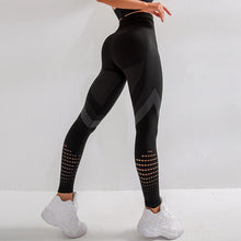 Load image into Gallery viewer, High waist seamless leggings for women hollow out gym legging super stretchy yoga pants fitness sport tights jogging trousers