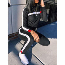 Load image into Gallery viewer, Hot Sale Autumn Women Set O Neck Long Sleeve Hoodies + Long Pant 2Pcs Ladies Sport Wear Femme Running Tracksuit Casual Suit