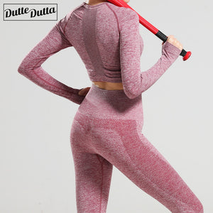 2 Piece Push Up Leggings And Top bra Yoga Set Tracksuit For Women Workout Gym Clothing Sport Clothes Gym Sets Women's SportsWear