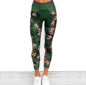 3 clolors  Yoga Pants Fitness Sport Leggings Stripe Printing Elastic Gym Workout Tights S-XL Running Trousers Plus Size