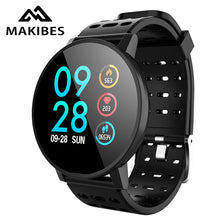Load image into Gallery viewer, Makibes T3 Smart watch waterproof Activity Fitness tracker HR Blood oxygen Blood pressure Clock Men women smartwatch PK V11