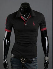 Load image into Gallery viewer, Summer Fashion Men Short-Sleeved Casual Style Fashion Short-Sleeved Top Popular Fashion Polo-shirt Solid Color Shirt