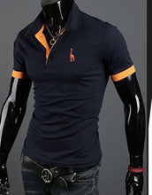 Load image into Gallery viewer, Summer Fashion Men Short-Sleeved Casual Style Fashion Short-Sleeved Top Popular Fashion Polo-shirt Solid Color Shirt