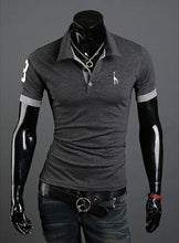 Load image into Gallery viewer, Summer Fashion Men Short-Sleeved Casual Style Fashion Short-Sleeved Top Popular Fashion Polo-shirt Solid Color Shirt
