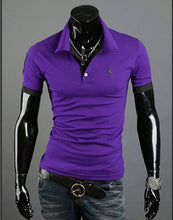 Load image into Gallery viewer, Summer Fashion Men Short-Sleeved Casual Style Fashion Short-Sleeved Top Popular Fashion Polo-shirt Solid Color Shirt