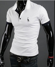 Load image into Gallery viewer, Summer Fashion Men Short-Sleeved Casual Style Fashion Short-Sleeved Top Popular Fashion Polo-shirt Solid Color Shirt