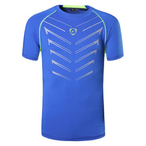 jeansian Men's Sport Tee Shirt Tshirt T-shirts Tops Running Gym Fitness Workout Football Short Sleeve Dry Fit LSL146 Blue2
