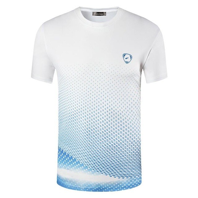 jeansian Men's Sport Tee Shirt Tshirt T-shirts Tops Running Gym Fitness Workout Football Short Sleeve Dry Fit LSL146 Blue2