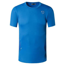 Load image into Gallery viewer, jeansian Men&#39;s Sport Tee Shirt Tshirt T-shirts Tops Running Gym Fitness Workout Football Short Sleeve Dry Fit LSL146 Blue2