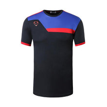 Load image into Gallery viewer, jeansian Men&#39;s Sport Tee Shirt Tshirt T-shirts Tops Running Gym Fitness Workout Football Short Sleeve Dry Fit LSL146 Blue2