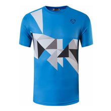 Load image into Gallery viewer, jeansian Men&#39;s Sport Tee Shirt Tshirt T-shirts Tops Running Gym Fitness Workout Football Short Sleeve Dry Fit LSL146 Blue2