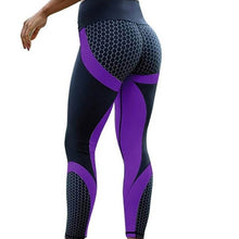Load image into Gallery viewer, Fitness Leggings digital printed mesh pattern leggings high waist slim sport leggings for women