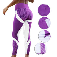 Load image into Gallery viewer, Fitness Leggings digital printed mesh pattern leggings high waist slim sport leggings for women