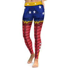 Load image into Gallery viewer, New 026 Comic Wonder Woman Superman Batman Prints Elastic Slim Fitness Workout Push Up Sexy Femme Pencil Pants Women Leggings