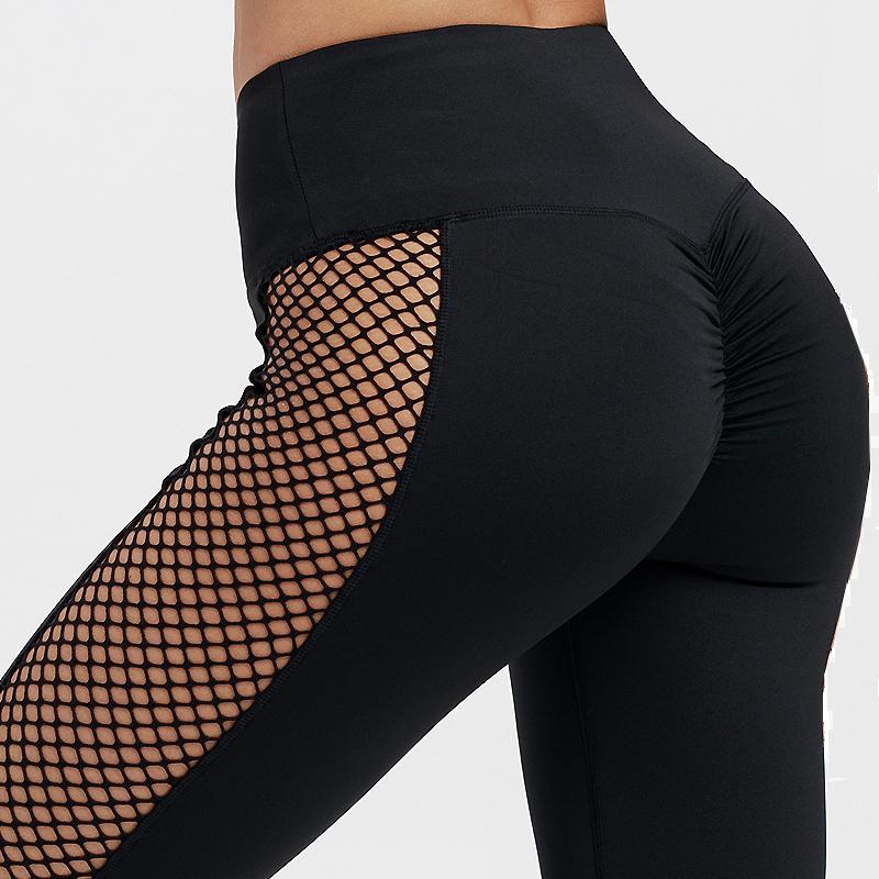 Polyester Sport Leggings  Polyester Yoga Pants - High Waist Yoga