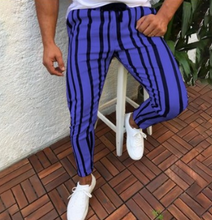 Load image into Gallery viewer, Men Casual Sport Pants Slim Fit Trousers Running  Stripe Sweatpants Men's Black Fashion Elastic Waist Pants Hip Hop Pants Homme