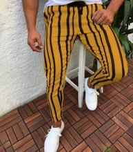 Load image into Gallery viewer, Men Casual Sport Pants Slim Fit Trousers Running  Stripe Sweatpants Men's Black Fashion Elastic Waist Pants Hip Hop Pants Homme