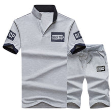 Load image into Gallery viewer, 2019 Men Warm Sets Fashion Sporting Thick Suit Patchwork Zipper Hooded Sweatshirt +Sweatpants Mens 2 Pieces Sets Slim Tracksuit