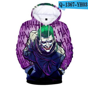 2019 haha joker 3D Print Sweatshirt Hoodies Men and women Hip Hop Funny Autumn Streetwear Hoodies Sweatshirt For Couples Clothes