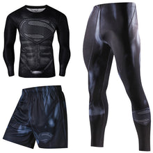 Load image into Gallery viewer, Superhero Compression Tracksuits Men&#39;s Sport Suit Quick Dry Running sets Clothes Sports Joggers Training Gym Fitness Man Set
