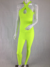 Load image into Gallery viewer, Women Sexy Pink Bodycon Jumpsuit Fitness Bandage Backless Bodysuit Chic Fashion Summer Female Stretch Workout Push Up Jumpsuit
